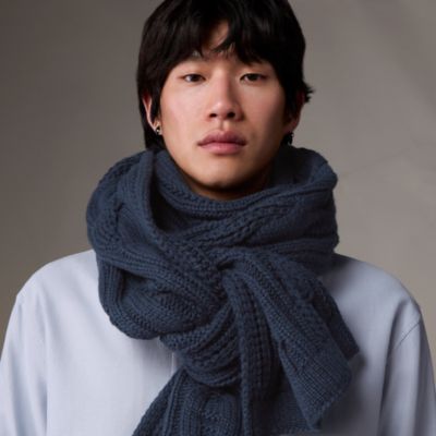 ❤お得なお品❤クリーニング済 カシミヤウールマフラー ネイビーブラウン エルメス カシミヤマフラー 《レクトヴェルソ》 | Hermès - エルメス-公式